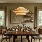 Layered Fabric Cone Pendant Lamp