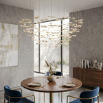 Leaf Twisted Sculptural Customize Chandelier