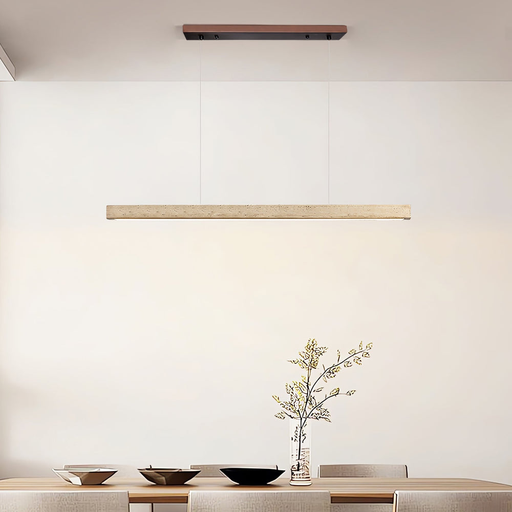 Linear Travertine Disc Pendant – Kitchen Island Lighting