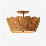 Liora Raffia Semi-Flush Ceiling Light