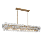 Pressed Glass Disc Linear Chandelier