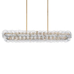 Pressed Glass Disc Linear Chandelier