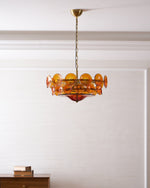 Solaris Disc Glass Chandelier