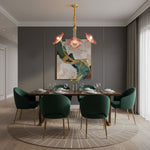 Lotus Leaf Glass Chandelier