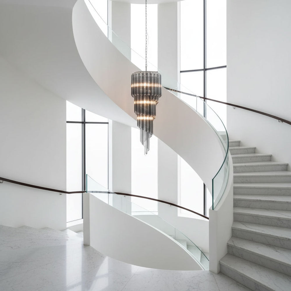 Lucente Noir Spiral Chandelier