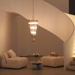 Lucente Noir Spiral Chandelier