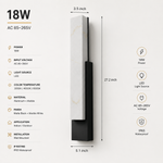 LumaPier IP65 Modern Outdoor Wall Light – Stainless Steel Architectural Sconce