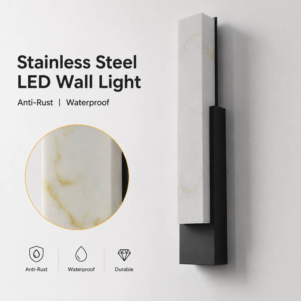 LumaPier IP65 Modern Outdoor Wall Light – Stainless Steel Architectural Sconce