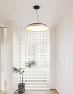 Lunar Disc Travertine Pendant Lamp