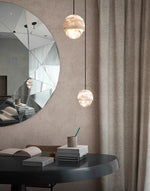 Lunar Dome Alabaster Pendant Light