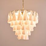 Lunara White Glass Chandelier