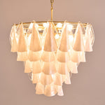 Lunara White Glass Chandelier