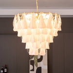 Lunara White Glass Chandelier