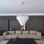 Lunara White Glass Chandelier