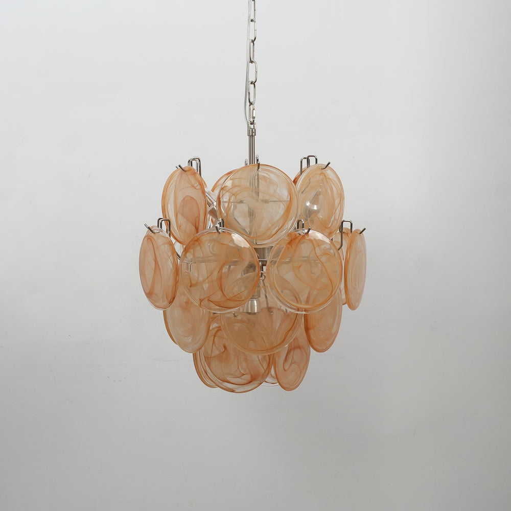 Lunaria Disc Glass Chandelier