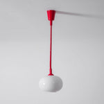 Macaron Spring Pendant Light – Coiled Cable Glass Globe