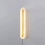 Alabaster Rounded Plug-in Wall Light