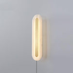 Alabaster Rounded Plug-in Wall Light