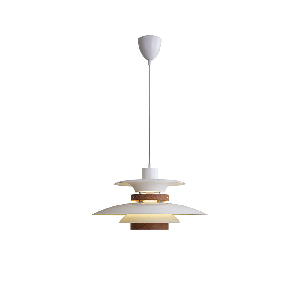 Mercero Wood & Metal Dome Pendant – Warm Oak Accent