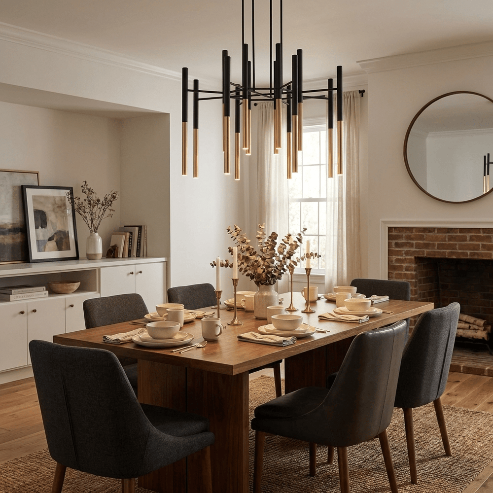 Metal Tubular Chandelier