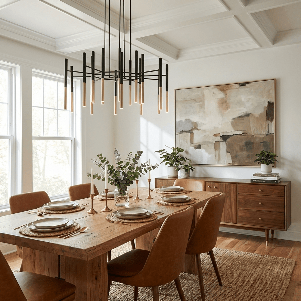 Metal Tubular Chandelier