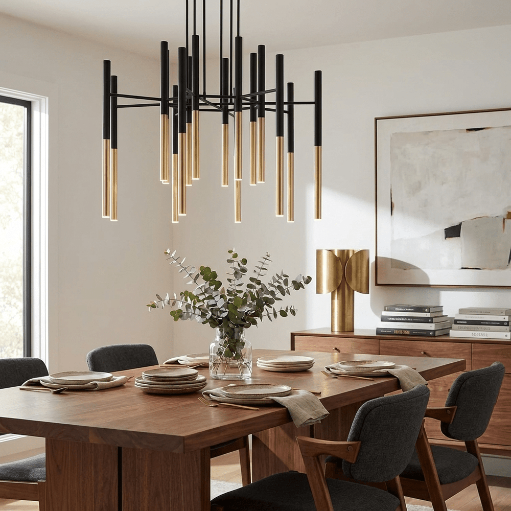 Metal Tubular Chandelier