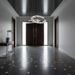 Aria Double-C Crystal Chandelier – Modern Silver Accent