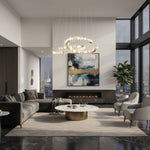 Aria Double-C Crystal Chandelier – Modern Silver Accent