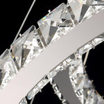 Aria Double-C Crystal Chandelier – Modern Silver Accent