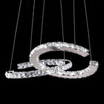 Aria Double-C Crystal Chandelier – Modern Silver Accent