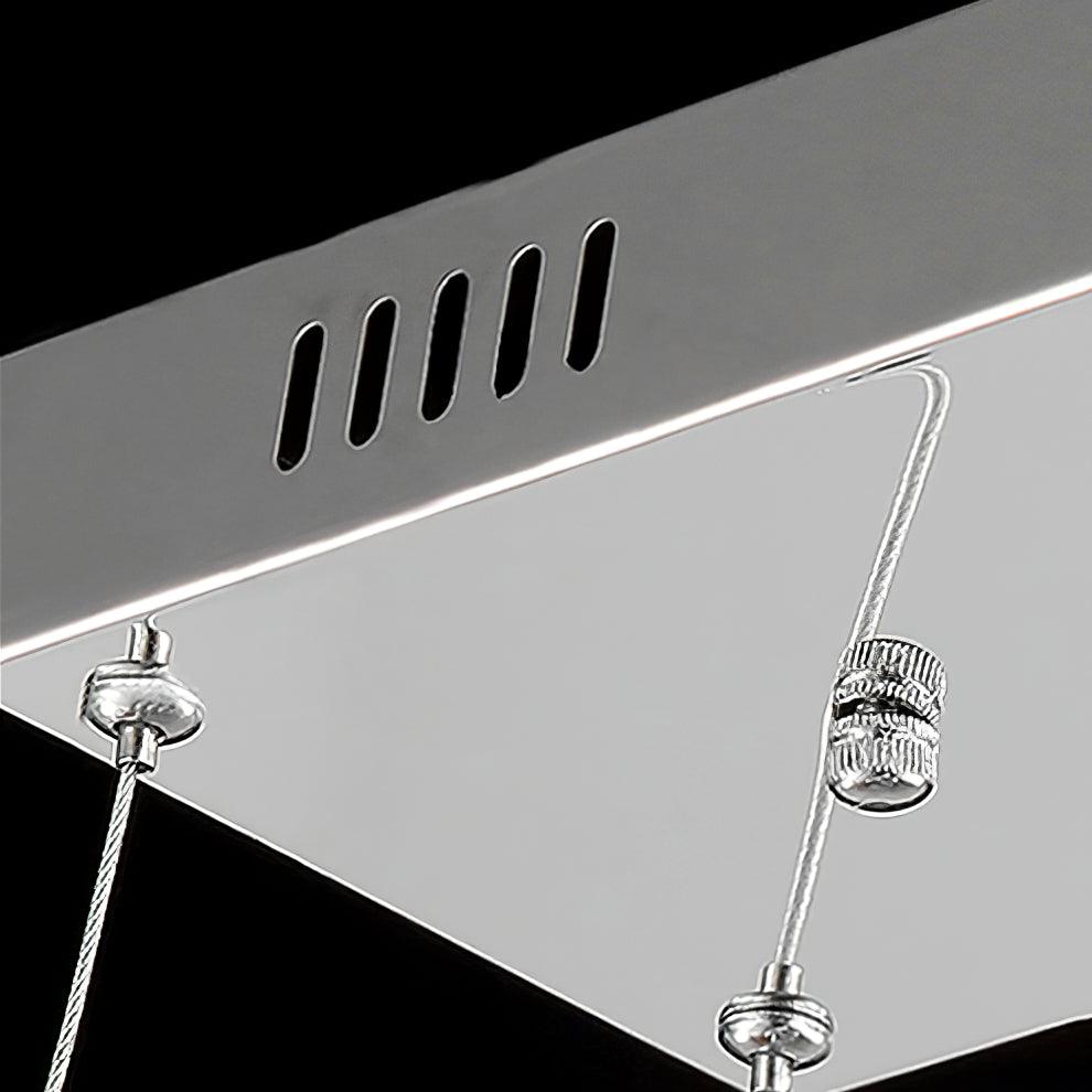 Aria Double-C Crystal Chandelier – Modern Silver Accent