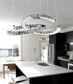 Aria Double-C Crystal Chandelier – Modern Silver Accent