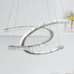 Aria Double-C Crystal Chandelier – Modern Silver Accent
