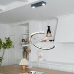 Aria Double-C Crystal Chandelier – Modern Silver Accent