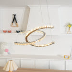 Aria Double-C Crystal Chandelier – Modern Silver Accent