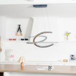 Aria Double-C Crystal Chandelier – Modern Silver Accent
