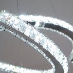Aria Double-C Crystal Chandelier – Modern Silver Accent