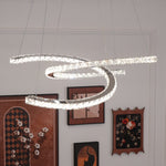 Aria Double-C Crystal Chandelier – Modern Silver Accent