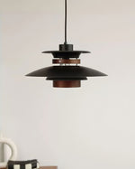 Mercero Wood & Metal Dome Pendant – Warm Oak Accent
