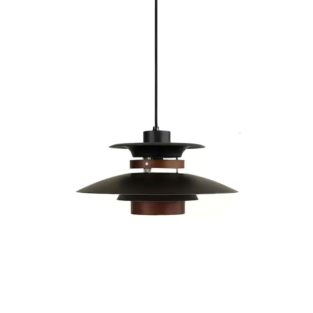 Mercero Wood & Metal Dome Pendant – Warm Oak Accent