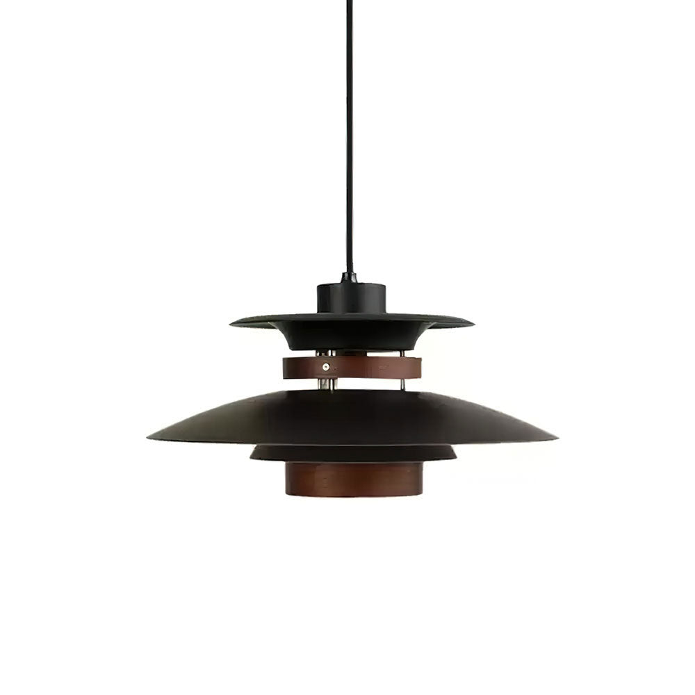 Mercero Wood & Metal Dome Pendant – Warm Oak Accent