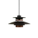 Mercero Wood & Metal Dome Pendant – Warm Oak Accent