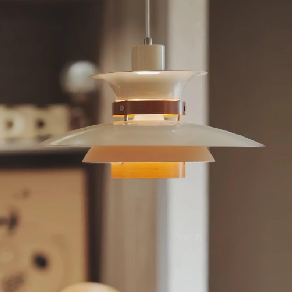 Mercero Wood & Metal Dome Pendant – Warm Oak Accent