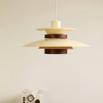 Mercero Wood & Metal Dome Pendant – Warm Oak Accent