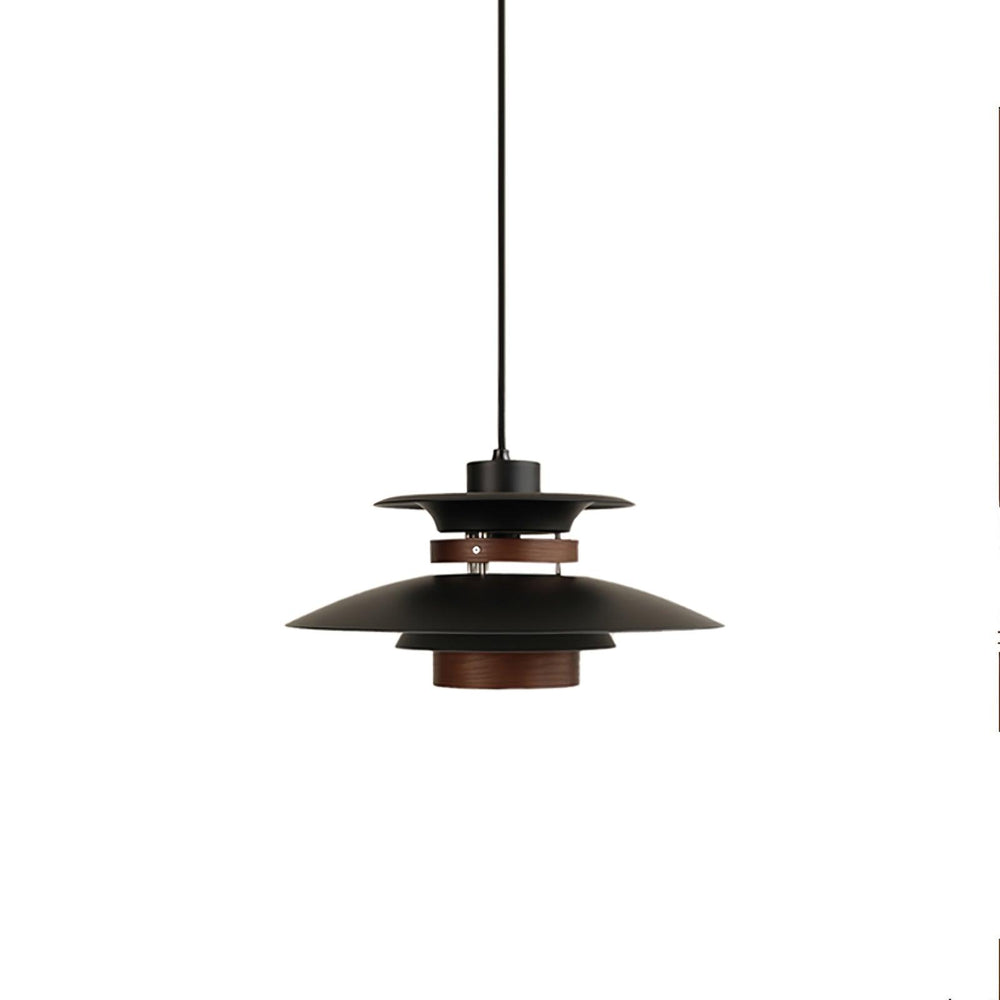 Mercero Wood & Metal Dome Pendant – Warm Oak Accent