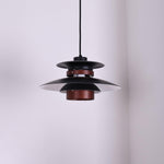 Mercero Wood & Metal Dome Pendant – Warm Oak Accent