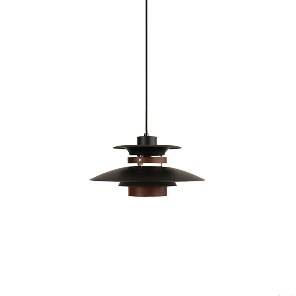 Mercero Wood & Metal Dome Pendant – Warm Oak Accent