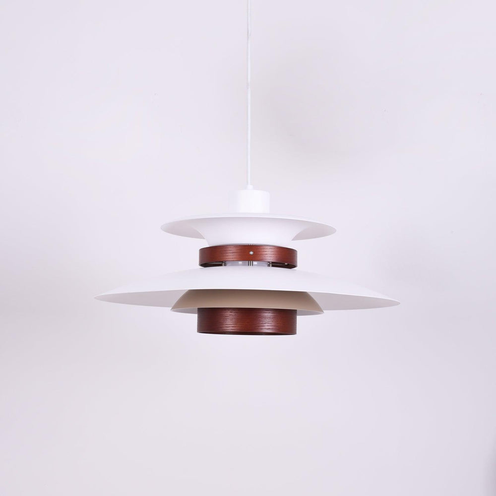 Mercero Wood & Metal Dome Pendant – Warm Oak Accent