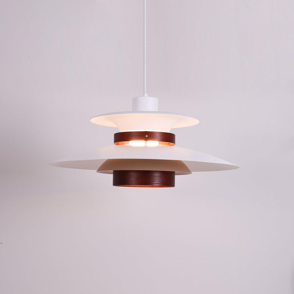 Mercero Wood & Metal Dome Pendant – Warm Oak Accent
