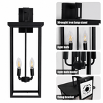 Monarch Large Outdoor Wall Light – Modern Black Exterior Lantern Fixture